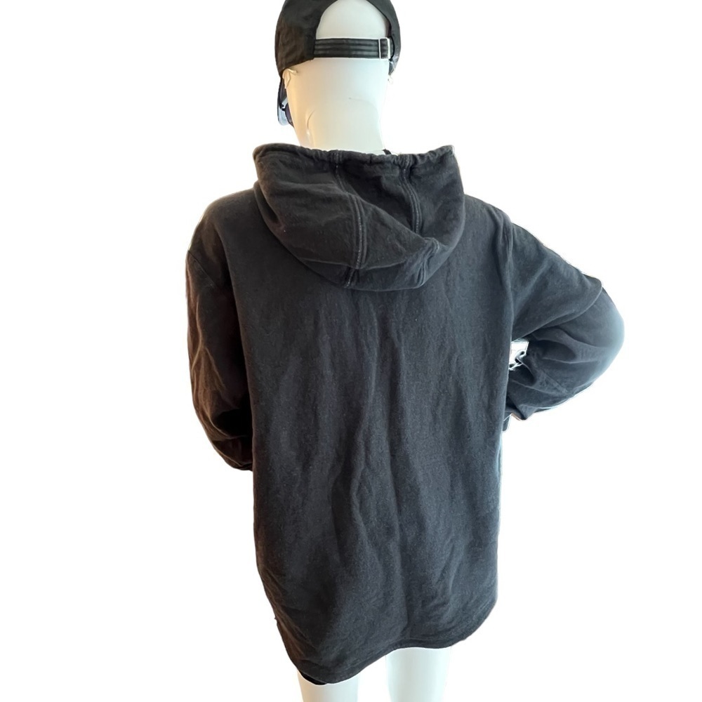 Adidas Pullover Sweatshirt Hoodie in Mottled Black - Picture 7 of 15
